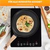 BlingBin Crêpepfanne 10 Zoll Pfannkuchen mit Kunststoffgriff, Antihaftpfanne Omlettpfanne, Aluminiumguss (1er Set, 1-tlg, Küchenzubehör, Pfannen Ø26 cm), Pfannkuchenpfanne für Elektro Gas Keramik Induktion Herd, Schwarz Bild 3