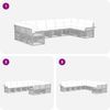 vidaXL Gartensofa-set 10 pcs Schwarz Poly-Rattan 3434938 Bild 5