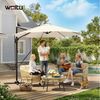 Woltu Sonnenschirm, Sonnenschutz UPF 50+, 360° drehbar, Sonnenparasol Aluminium Stahl Bild 2