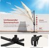 Woltu Sonnenschirm, Sonnenschutz UPF 50+, 360° drehbar, Sonnenparasol Aluminium Stahl Bild 4