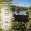 BigDean Faltstuhl Camping Sofa faltbar Camping Bank schwarz 2 Personen 2 Getränkehalter (Packung, 1 St), Extra Breit, Gepolstert, Getränkehalter, Tragetasche Bild 4