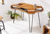Design Couchtisch LIVE-RANIC ca. 70cm Sheesham Metallbeine Bild 4
