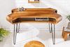 Design Couchtisch LIVE-RANIC ca. 70cm Sheesham Metallbeine Bild 2