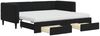 vidaXL Tagesbett Ausziehbar mit Schubladen Schwarz 90x190 cm Samt 3196778 Bild 2