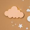 COZYCOLLECTIONS LED Wandleuchte Handbemalte LED-Wandleuchte Wolke in Holzoptik, LED, Warmweiß, 3er-Wolken-Set, MDF, CE-LED, 9V, Zugschalter, 39×24 cm Bild 2