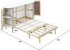 Bett 140x200 cm, klappbares Wandbett in Naturholzfarbe, mit Lattenrost und Stauraum, ohne Matratze Bild 5