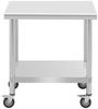 Royal Catering Arbeitstisch 60 x 60 cm Rollbarer Edelstahltisch Gastrotisch Edelstahl 120 kg, verschiedene Größen Bild 3