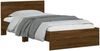 vidaXL Bettgestell ohne Matratze mit Kopfteil Braun Eiche 100x200 cm 838623 Bild 4