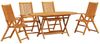 vidaXL Garten Essgruppe 5 pcs Braun Massivholz Akazie 3375726 Bild 2