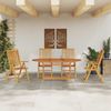 vidaXL Garten Essgruppe 5 pcs Braun Massivholz Akazie 3375726 Bild 4