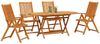 vidaXL Garten Essgruppe 5 pcs Braun Massivholz Akazie 3375726 Bild 3
