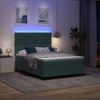 vidaXL LED Boxspringbett mit Kopfteil Dunkelgrün 140 x 190 cm Samt 3343379 Bild 5