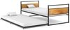 vidaXL Ausziehbett Schwarz Metall 90x200 cm 324748 Bild 2