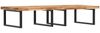 vidaXL Waschbeckenregal Wandmontage Stahl und Akazienholz 3302945 Bild 2