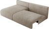 Ecksofa mit Schlaffunktion, lockere Kissen, Wohnzimmerecke mit L-förmigem und Bettkästen, Wellenfeder auf dem Sitz - VIVO - Beige Struktur - linke Seite Bild 5