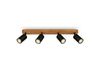 BRILONER - Deckenlampe Vintage schwenkbar, Holzbasis, GU10 Fassung, max. 9 Watt, Deckenleuchte, Lampe, Wohnzimmerlampe, Schlafzimmerlampe, Küchenlampe, Deckenstrahler, 55 x 6 x 8,5 cm, Schwarz Bild 5