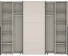 Forte NARAGO Kleiderschrank 270, moderner Dreh-/Schwebetürenschrank, 4-türig, Holzwerkstoff, Kaschmir|Beige, 270,3 cm breit x 210,5 cm hoch x 61,2 cm tief Bild 4