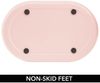 mDesign Mülleimer Abfalleimer Papierkorb Oval 9.5L Metall Rosa platzsparend Bild 4