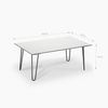 janEven Couchtisch FlairLine Weiß Rechteckig Hairpin Beine 60x100 Bild 2