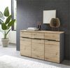 Kommode Melanie / Memphis, Holzwerkstoff, Grau, Holzfarben, 135 x 82 x 38 cm Bild 2