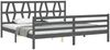 vidaXL Massivholzbett mit Kopfteil Grau 200x200 cm 3194398 Bild 4
