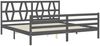 vidaXL Massivholzbett mit Kopfteil Grau 200x200 cm 3194398 Bild 5