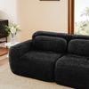Modulares Cloud Sofa Plüsch, boneless Design,32D Schaumstoff,flexibel U/L-Form, mit Ottoman,kein Aufbau,ultra weich,Schwarz Bild 5