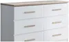 Vente-unique - SKAIDO Kommode Holz, Platte BeigeWeiß - B 40 cm x H 81,9 cm x L 120 cm Bild 3