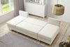 AX LIVING Samt Couch mit Schlaffunktion Hoyton 270 cm in Creme – Luxus & Komfort Bild 2