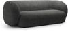 Micadoni Sofa Kate 3-Sitzer Strukturierter Stoff Dunkelgrau Melange Bild 2