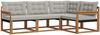 vidaXL Outdoor-Sofagarnitur mit Kissen 4 pcs Natürlich und Hellgrau 3369402 Bild 2