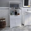 Mondeer Badkommode Badezimmerschrank, Badschrank, Aufbewahrungsschrank, 60 x 30 x 121cm, weiß Bild 1