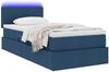 vidaXL LED-Speicherbett mit Matratze Blau 90 x 190 cm Stoff 3371054 Bild 3