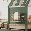 Flieks Kinderbett, Hausbett Einzelbett 90x200cm mit Dach und Fenster mit 2 Schubladen Bild 2