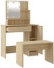 vidaXL Schminktisch-Set mit LED Sonoma-Eiche Holzwerkstoff 3114117 Bild 4