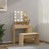 vidaXL Schminktisch-Set mit LED Sonoma-Eiche Holzwerkstoff 3114117 Bild 5