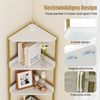 COSTWAY Standregal, Eckregal Bücherregal mit Schrank Holz 32 x 32 x 170 cm Bild 3