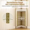 COSTWAY Standregal, Eckregal Bücherregal mit Schrank Holz 32 x 32 x 170 cm Bild 4