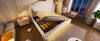Polsterbett 140x200 cm - Samt mit Vintage-Betthaupt, hydraulischer Bettkasten, LED-Stimmungslicht und USB‑C，Beige Bild 3