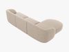 Micadoni Ecksofa Miley 4-Sitzer Links Chenille Haga Beige Bild 3