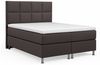 Boxspringbett MIAMI 140x200 cm Webstoff Anthrazit mit 7 Zonen Taschenfederkern-Matratze mit Visco-Topper Bild 1