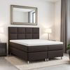 Boxspringbett MIAMI 140x200 cm Webstoff Anthrazit mit 7 Zonen Taschenfederkern-Matratze mit Visco-Topper Bild 3