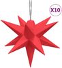 vidaXL LED-Weihnachtssterne 10 Stk. Rot 10 cm 356202 Bild 2