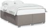 Bettgestell ohne Matratze, ohne Kopfteil, Stoff, Taupe, 140x200 cm Bild 2
