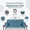 TexDeko Auflagekissen Ecolen Gartenbankauflage für Hollywoodschaukel mit Rückenlehne, (1x Gartenbankauflage für Hollywoodschaukel + 2x Kissen), UV-Beständig Bild 4