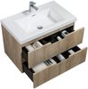 Badezimmer Badmöbel-Set Thermis 80 cm – Eiche Hell – Badezimmermöbel mit Waschbecken Bild 2
