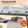 CASARIA® Polyrattan Gartentisch Glasplatte 190x90x74cm grau Bild 4