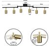 ZMH Vintage Deckenleuchte Retro Deckenlampe I Schwenkbare Gold Deckenstrahler mit 6 Flammig E27 Industrial Deckenspots Strahler aus Metall für Schlafzimmer Küche - Ohne Leuchtmitte Bild 5