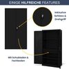 Werkzeugschrank mit Lochwand AESO - Mit Schubladen, Abschließbar | Metallschrank mit Werkzeugwand Werkstattschrank Perforierte Rückwand, 185x92x50cm Schwarz Bild 5