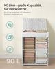 Songmics Wäschekorb handgeflochten, Rattan Weiß, 90L 46 x 33 x 60 cm Bild 3